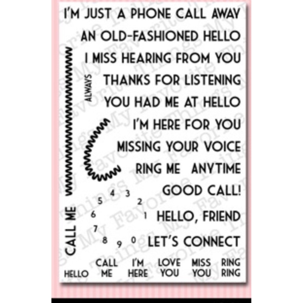 My‎ Favorite Things MFT Stamp Set Ring Me CS-683 New NOS TELEPHONE Call Me Ring